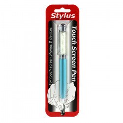 2 in 1 Glitter Stylus Touch Pen with Writing Pen (Blue)